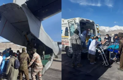 भारतीय वायु सेना बनी देवदूत, लेह में फंसे घायलों को किया एयरलिफ्ट; देखें तस्वीरें