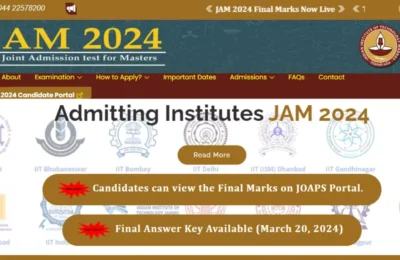 IIT JAM Result 2024 घोषित, आईआईटी मद्रास ने नतीजों के साथ फाइनल आंसर-की भी रिलीज, ये है चेक करने का आसान तरीका