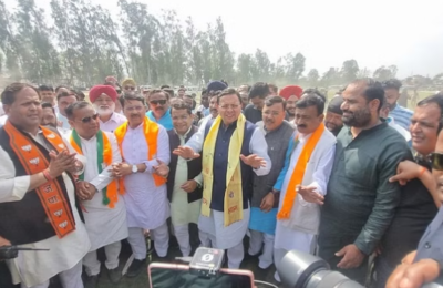 रुद्रपुर पहुंचे सीएम पुष्कर सिंह धामी, PM की रैली स्थल का किया निरीक्षण; कार्यकर्ताओं में उत्साह