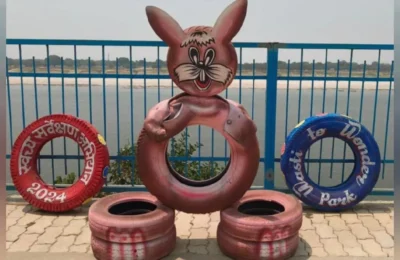  नगर पालिका की अनूठी पहल, कचरे को बदला कला में; कोलकाता की तरह ही बनाया गया ‘टायर’ पार्क