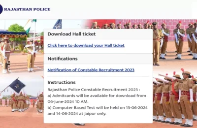  जारी हुए राजस्थान पुलिस कॉन्स्टेबल CBT के लिए एडमिट कार्ड, परीक्षा 13 जून से