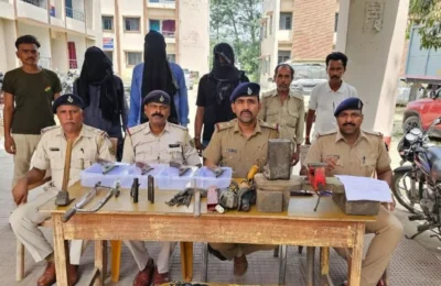 मिनी गन फैक्ट्री का भंडाफोड़, हथियार की खरीद बिक्री करने वाले गिरोह के तीन बदमाश गिरफ्तार