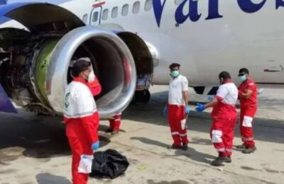 इंजन टेस्ट के दौरान दर्दनाक हादसा , ईरान के एयरपोर्ट पर विमान में फंसा मैकेनिक