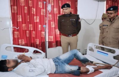 रुद्रपुर: बैंक लूटने का प्रयास करने वाला बदमाश पुलिस मुठभेड़ में घायल, दूसरा फरार
