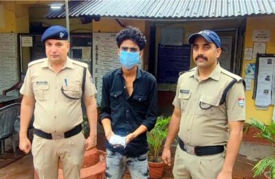 पुलिस ने स्मैक तस्कर को 31 लाख की स्मैक के साथ किया गिरफ्तार
