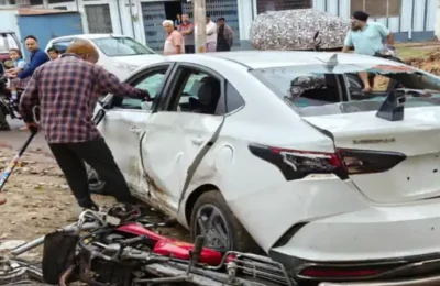 बेटे को स्कूल छोड़ने जा रहे, कार की टक्कर से अधिवक्ता की मौत