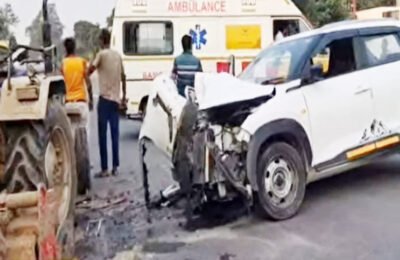 चंपावत में ट्रैक्टर-ट्रॉली और टैक्सी की भिड़ंत, टैक्सी चालक की मौत, तीन लोग घायल